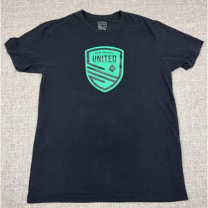 New Mexico United Soccer T Shirt Men L Black Turquoise Somos Unidos USL