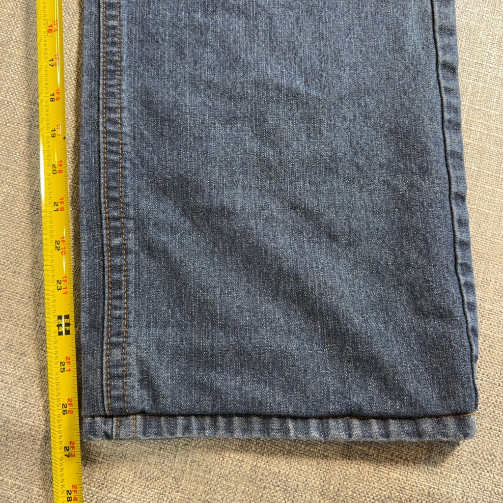 ENYCE Jeans Mens 40 Baggy Wide Leg Dark Wash Y2K Hip Hop Streetwear Denim
