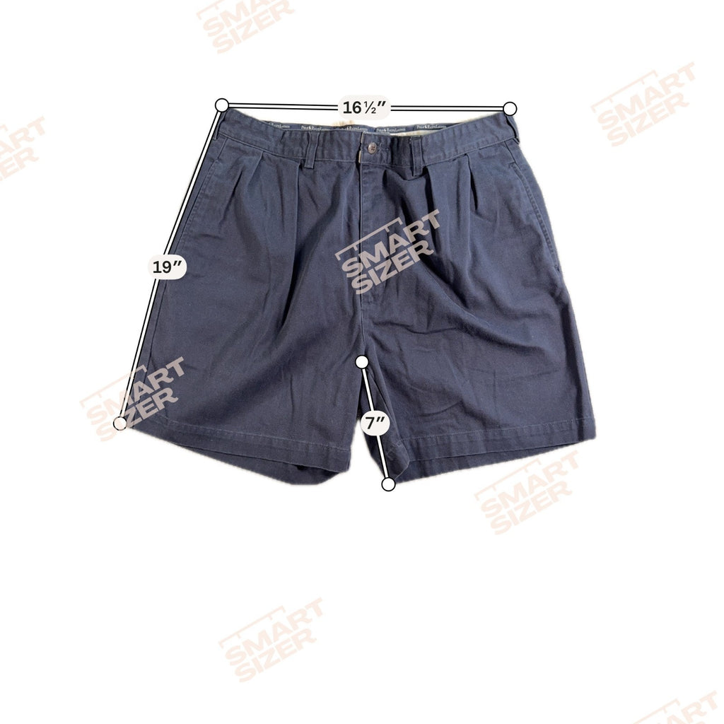 Polo Ralph Lauren Polo Chino Shorts Mens 33 Navy Pleated Cotton 7” Inseam