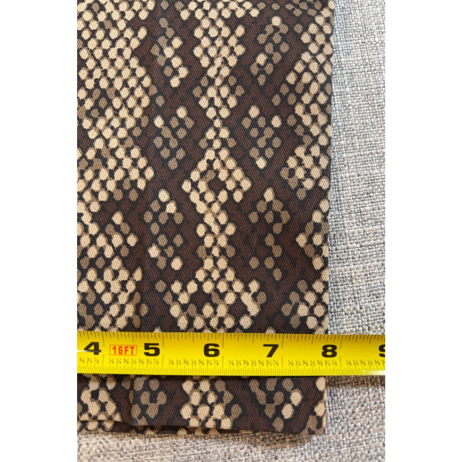 Dickies Womens 8R Snakeskin Pants Brown Python Workwear Trousers NWT