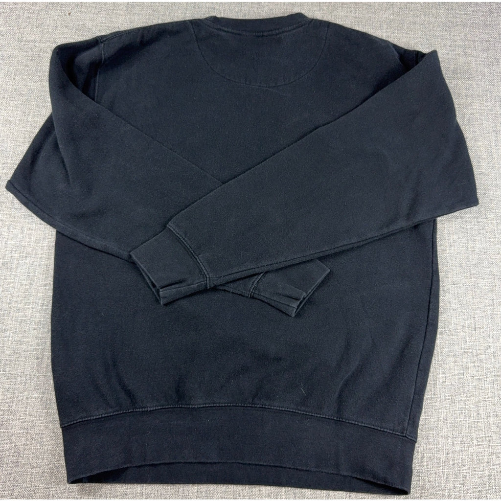 Adidas Originals Trefoil Sweatshirt Mens M Black Crewneck Big Logo Pullover
