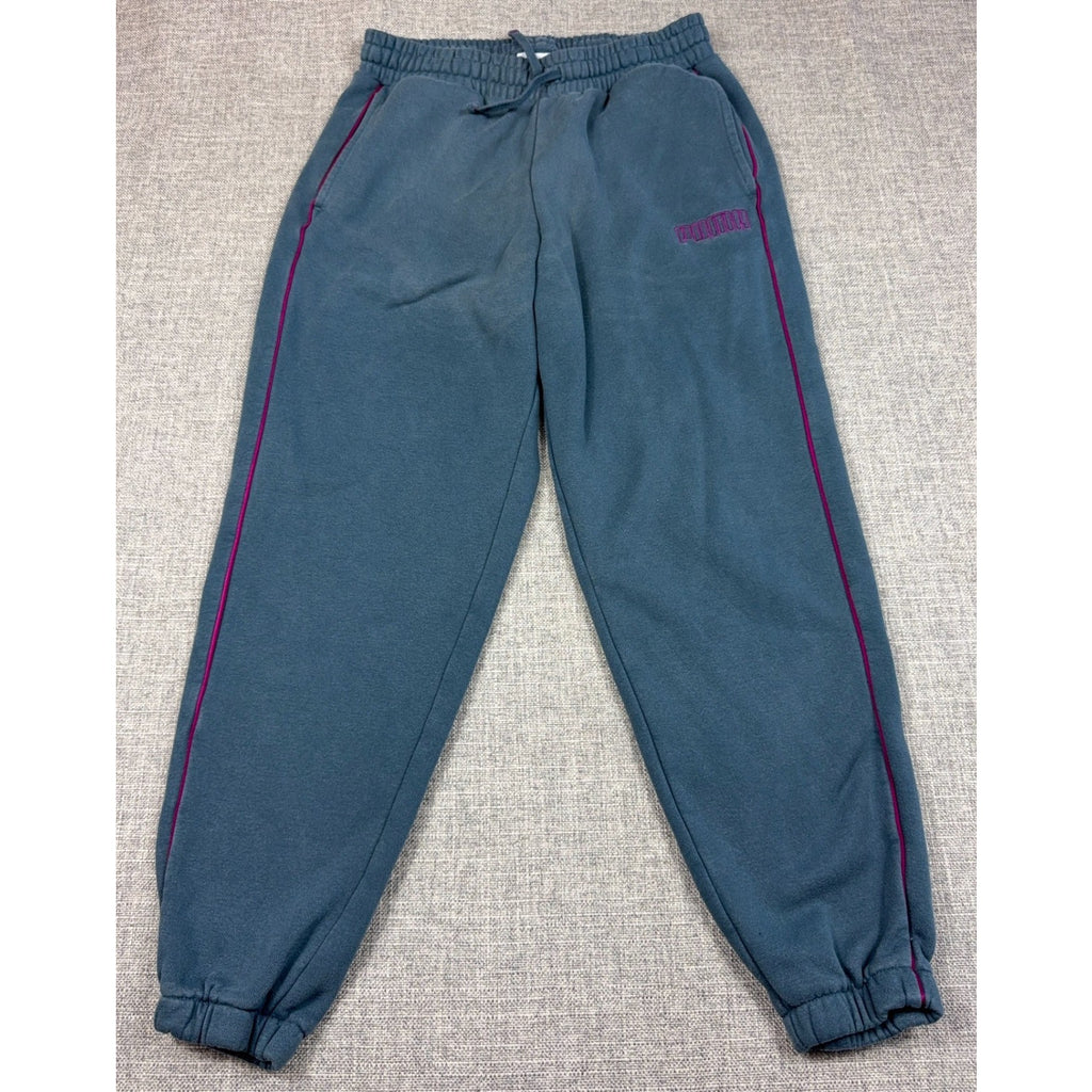 Puma Women’s Teal Pink Piping Hoodie S Joggers M 2 Piece Sweatsuit Set