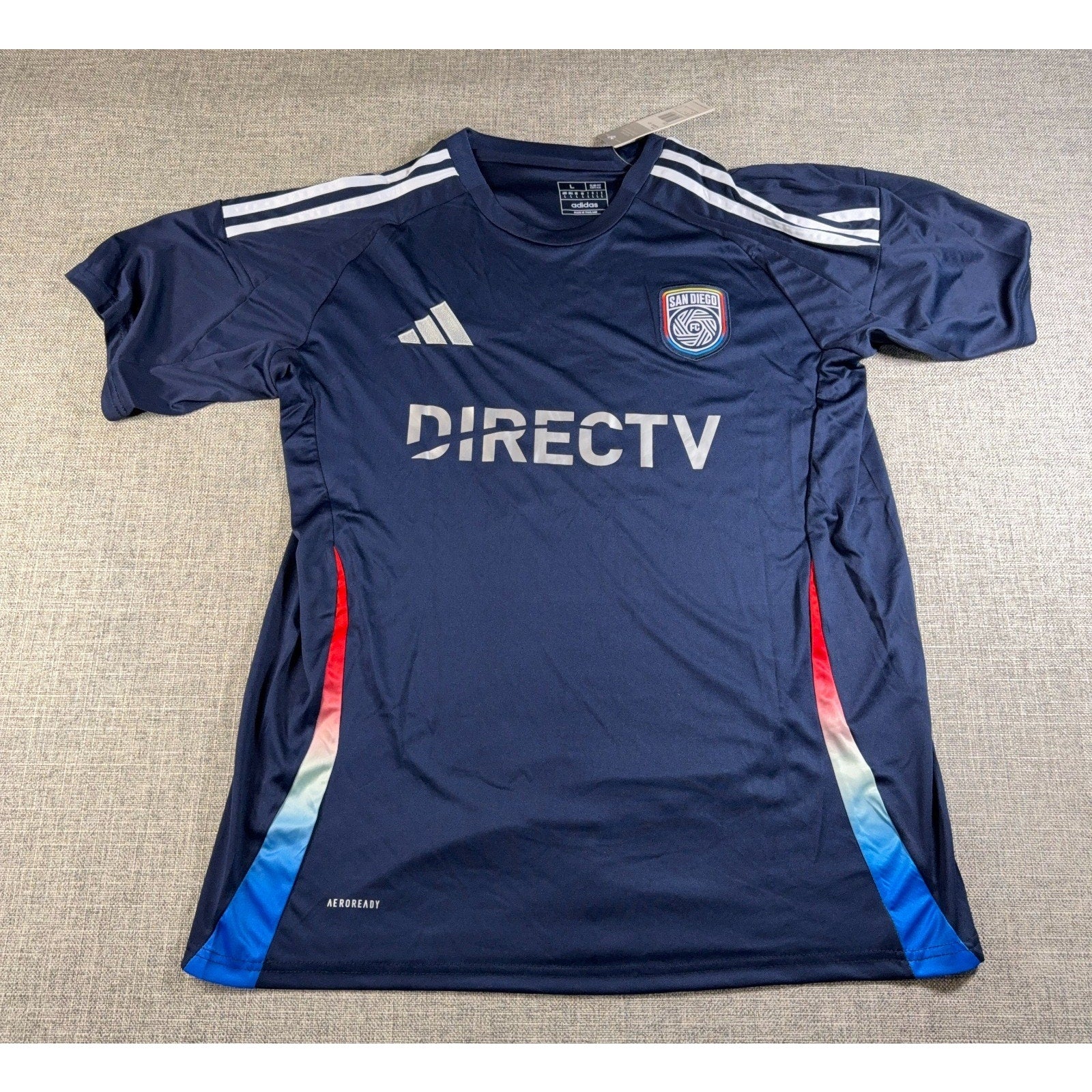Adidas San Diego FC Chucky Lozano 11 Jersey Men L 2025 MLS Navy NWOT