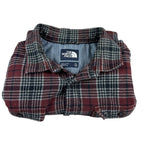 The North Face Men’s XL Plaid Flannel Shirt Burgundy Black Button Up Outdoor