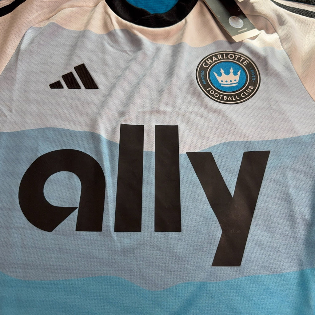Charlotte FC Adidas Authentic Jersey Mens XS NWT MLS Soccer Ally HZ6175 Blue