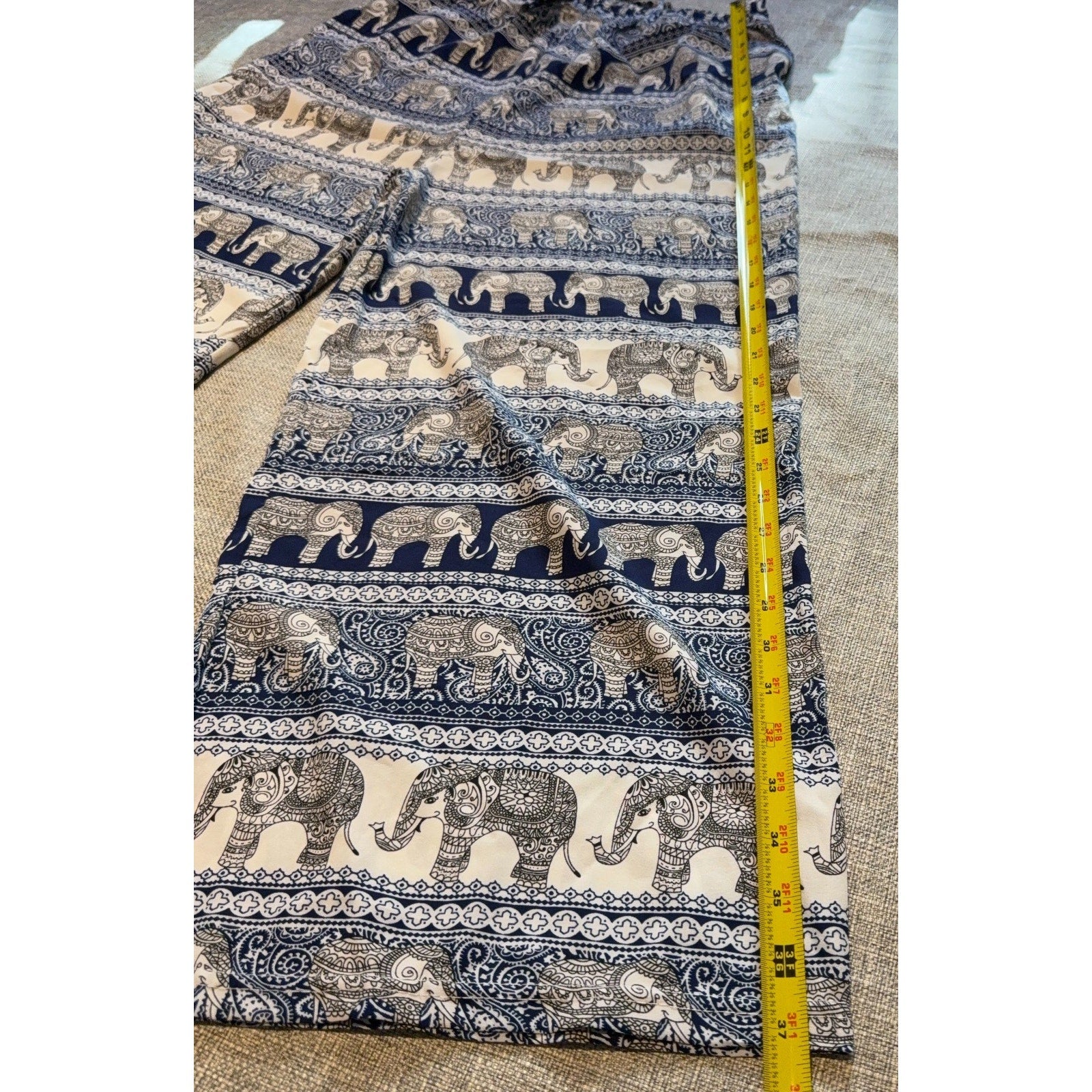 Boho Lounge Yoga Hemxi Elephant Palazzo Pants Women’s Wide Leg Festival NWT