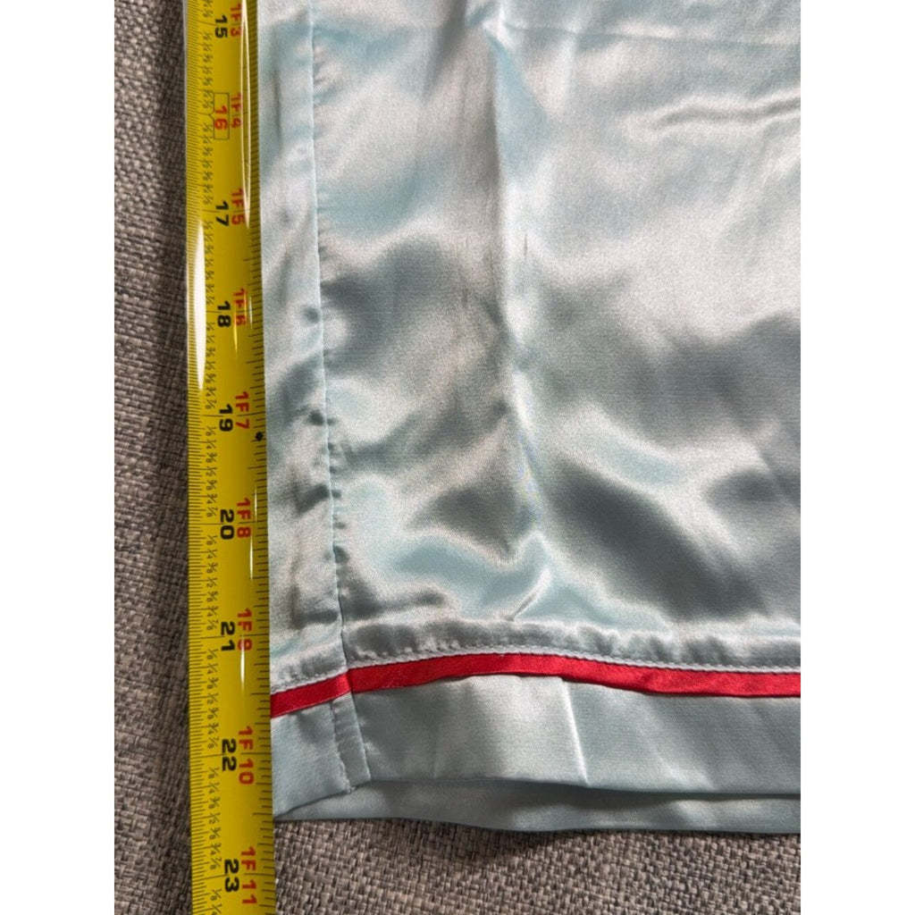 MERSEA Satin Lounge Pants XS Aqua Blue Red Stripe  Price: