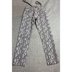 Urban Outfitters Snake Print Pants Womens S Gray White Pull On Cropped 25.5