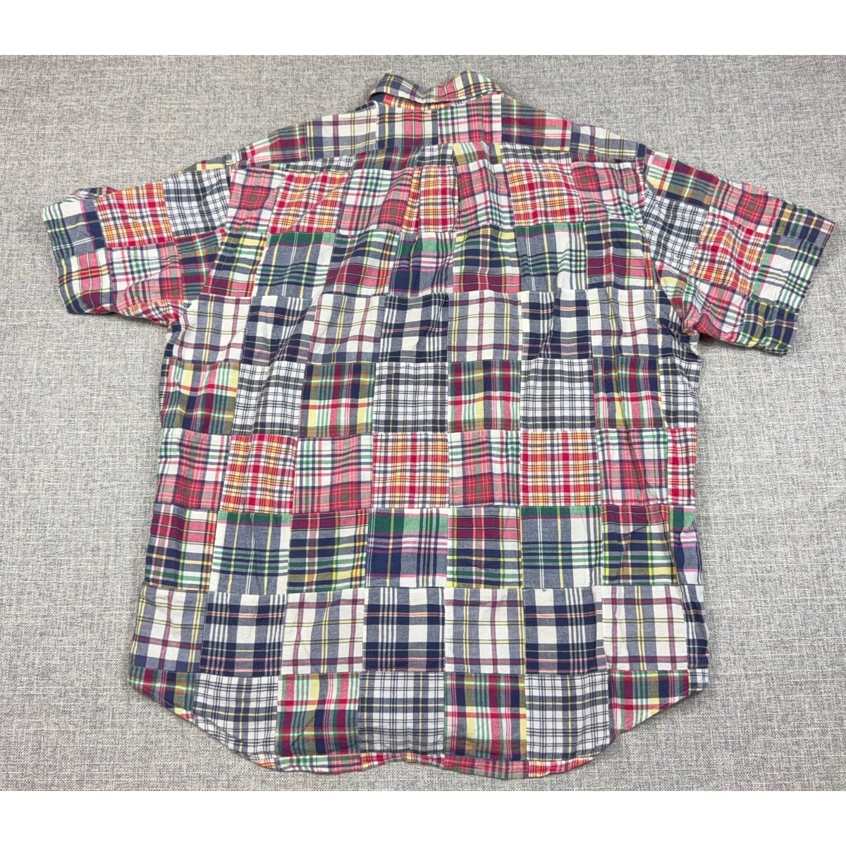 Vintage Polo Ralph Lauren Blake Patchwork Madras Shirt Mens 26x32 Cotton