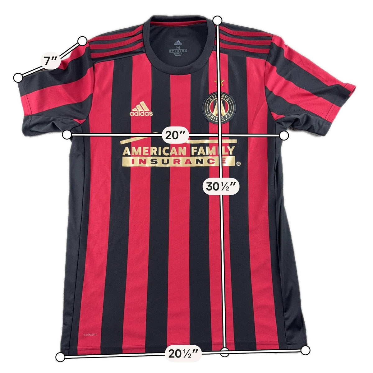 Atlanta United FC Adidas 2019 Home Jersey Men M MLS Soccer DP9033 Red Black
