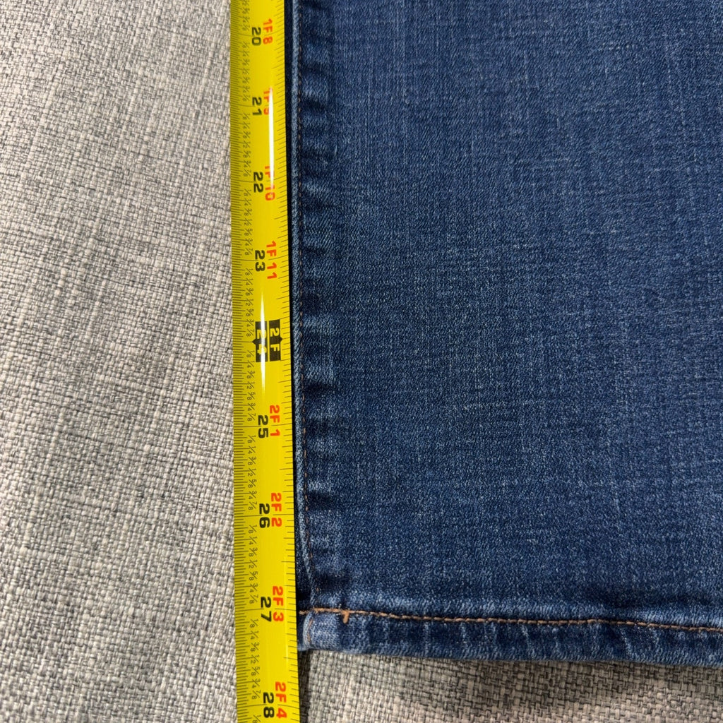 Chico's So Slimming Girlfriend Straight Leg Jeans 3R 16R Dark Wash 38x27