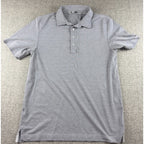 TravisMathew Polo Shirt Mens Medium Gray Golf Performance Short Sleeve