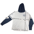 47 Louisville Slugger Hoodie Mens L Pinstripe Baseball Jersey 125 Powerized