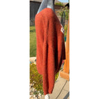 Boheme Made in Italy Sweater Womens Rust Orange Rhinestone Star Oversized Knit