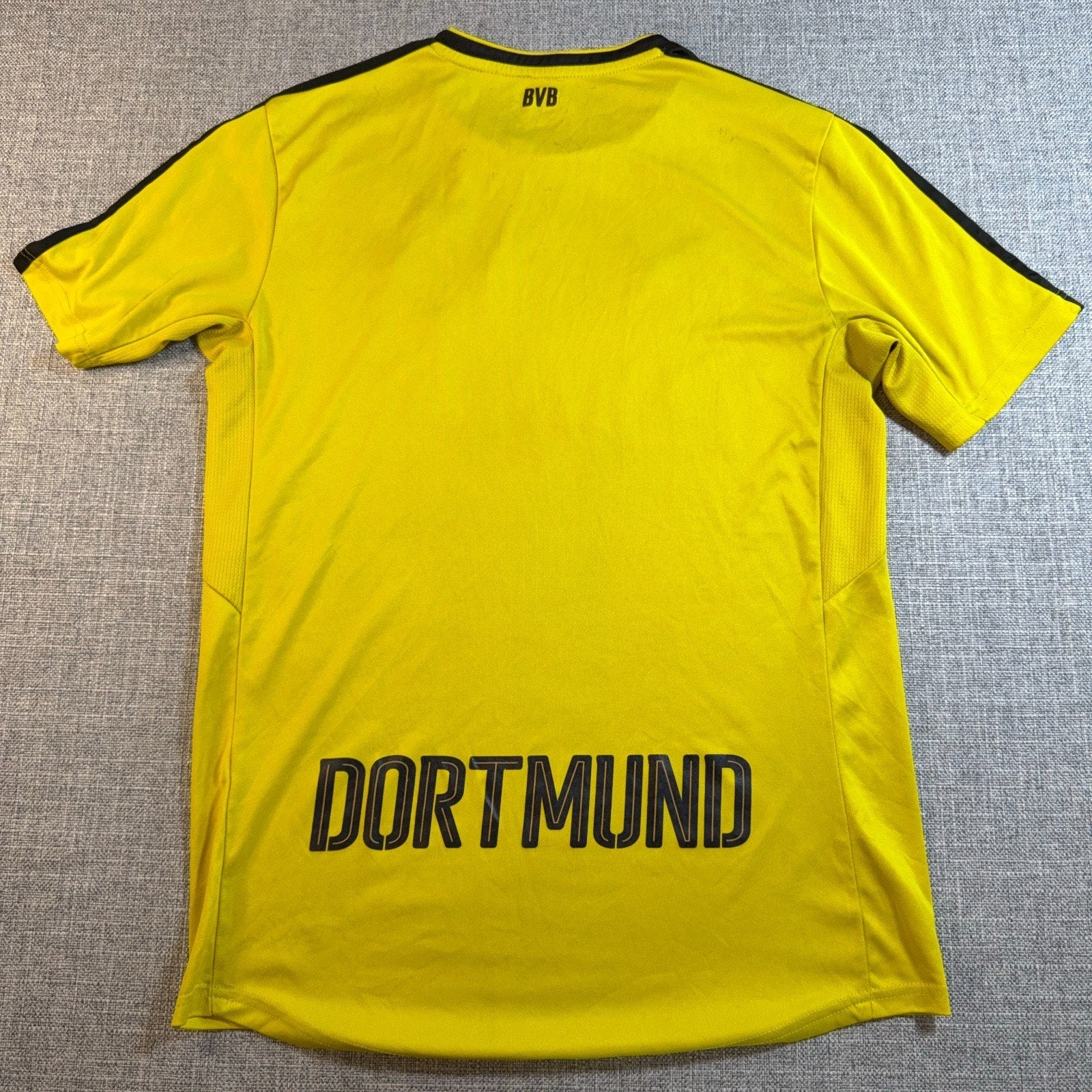 Borussia Dortmund 2016-17 Home Jersey Puma BVB Evonik Men L Yellow Flaws