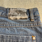 ENYCE Jeans Mens 40 Baggy Wide Leg Dark Wash Y2K Hip Hop Streetwear Denim