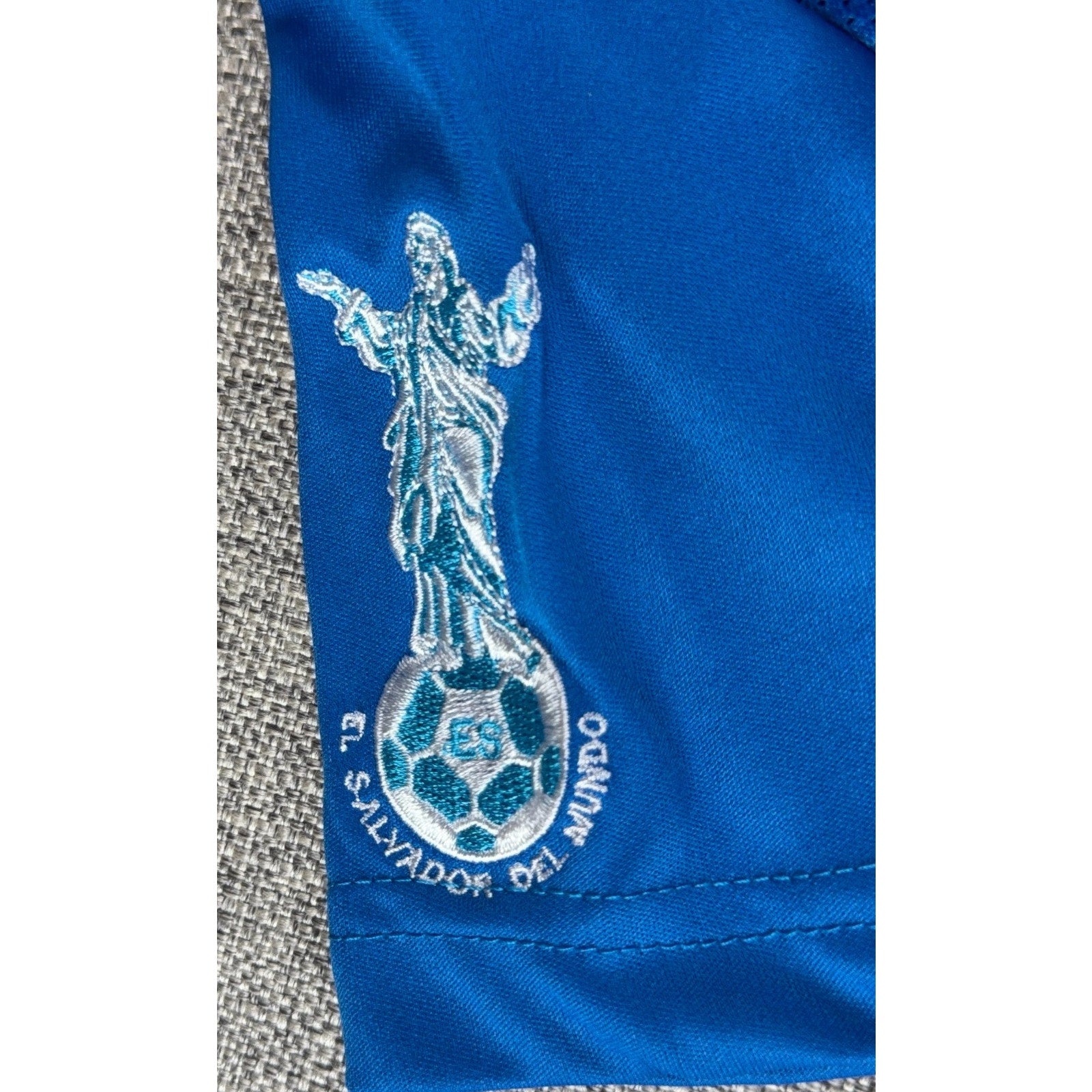 El Salvador La Selecta Soccer Jersey Peña Size M Blue FES Futbol Supporter Shirt