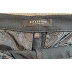 Liverpool Los Angeles Womens 14/32 Black Cropped Flare Dress Pants Stretch Flaw