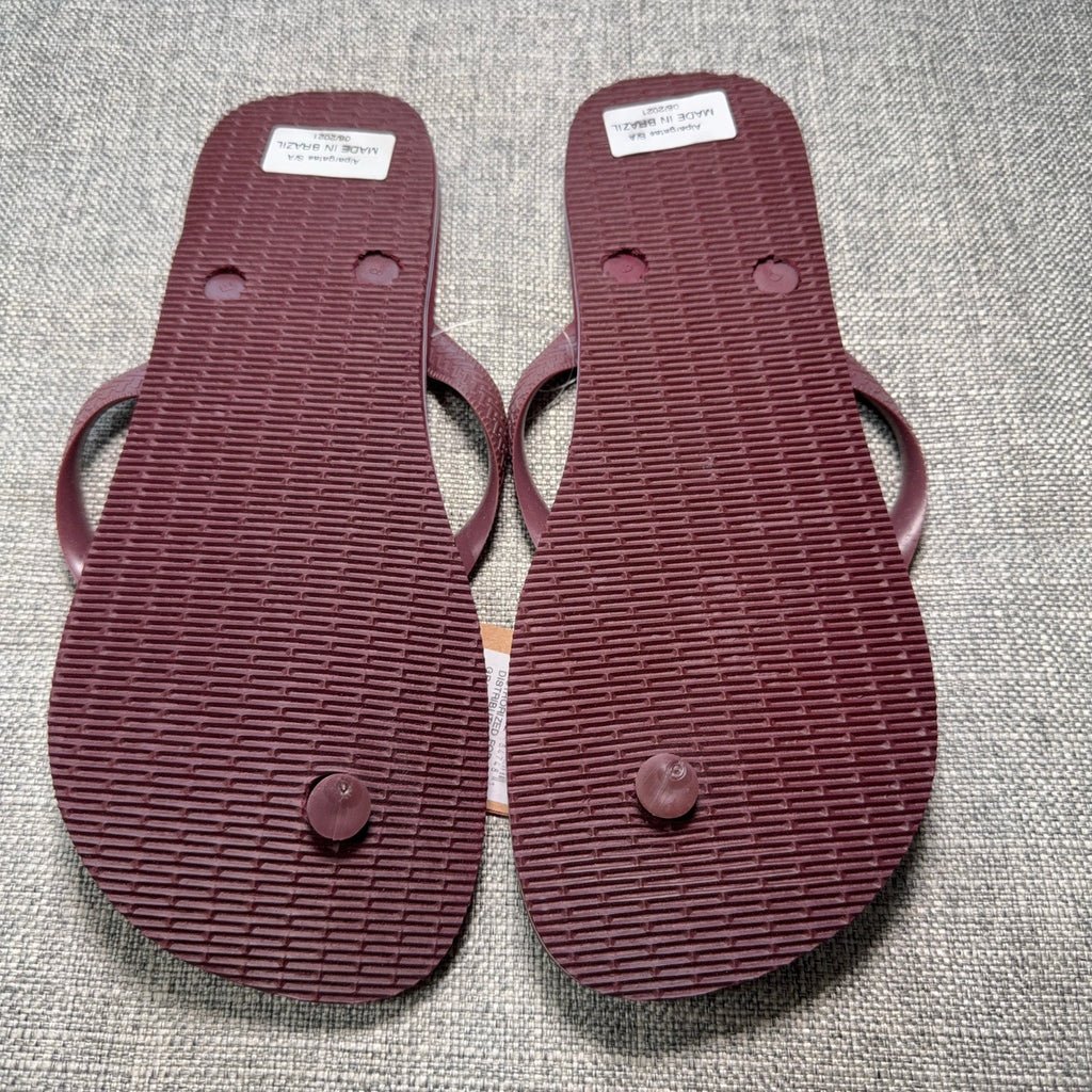 Havaianas Top Flip Flops Men's 11-12 Grape Wine Burgundy Sandals NWT Brazil