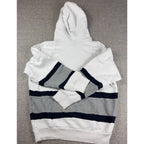 Adidas Originals Trefoil Hoodie Womens S White Gray Navy Colorblock Pullover