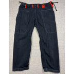 93brand Casual Gi Pants Mens A2 Black Orange Drawstring Jiu Jitsu Lounge