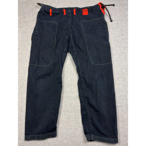 93brand Casual Gi Pants Mens A2 Black Orange Drawstring Jiu Jitsu Lounge