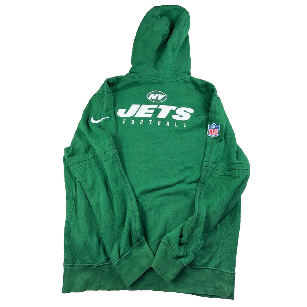 Nike New York Jets Hoodie Mens M Green Pullover NFL Football Logo Sweatshirt