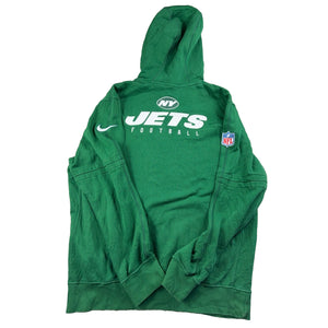 Nike New York Jets Hoodie Mens M Green Pullover NFL Football Logo Sweatshirt