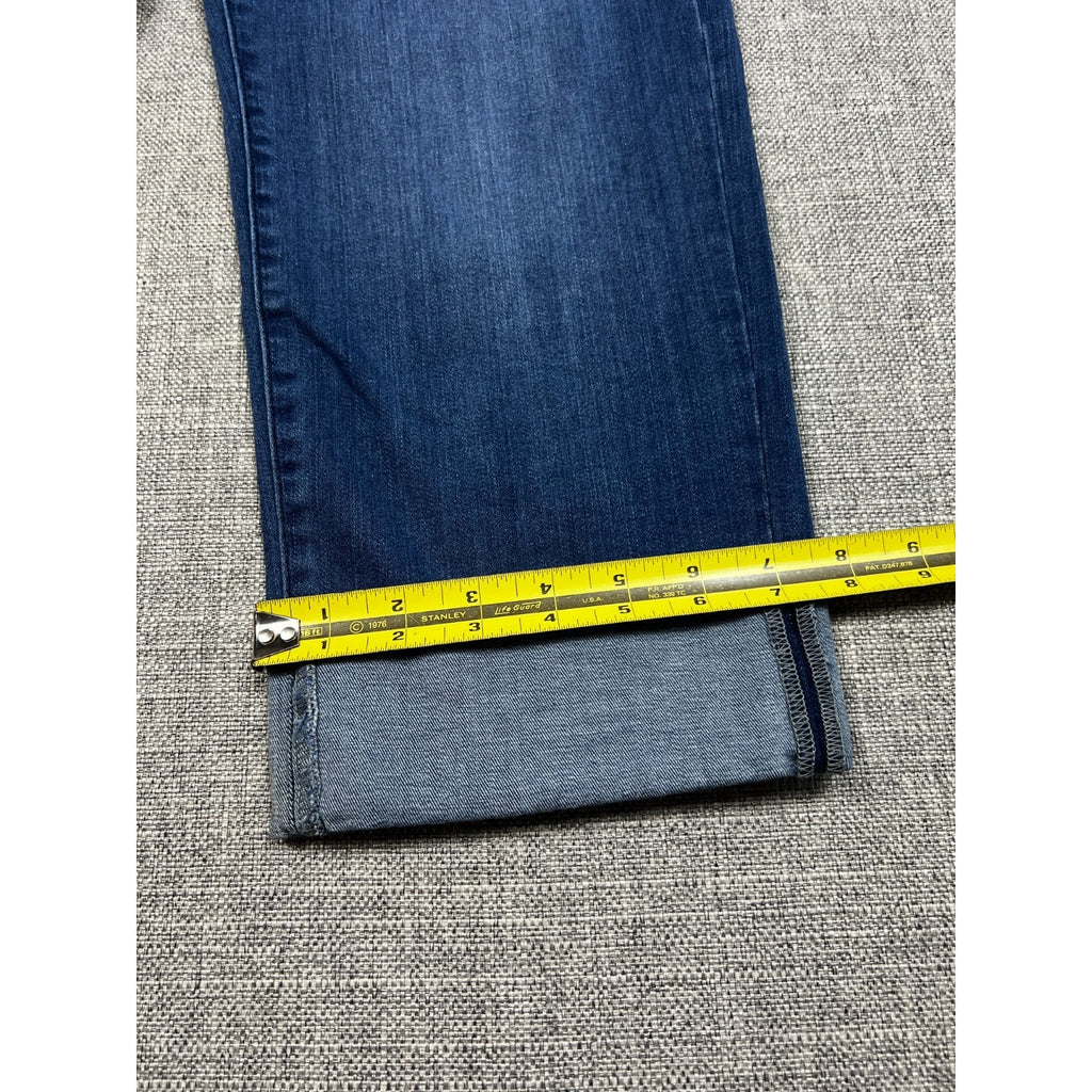 Liverpool Charlie Crop Jeans Women 16W Blue Cuffed Stretch Mid Rise Plus