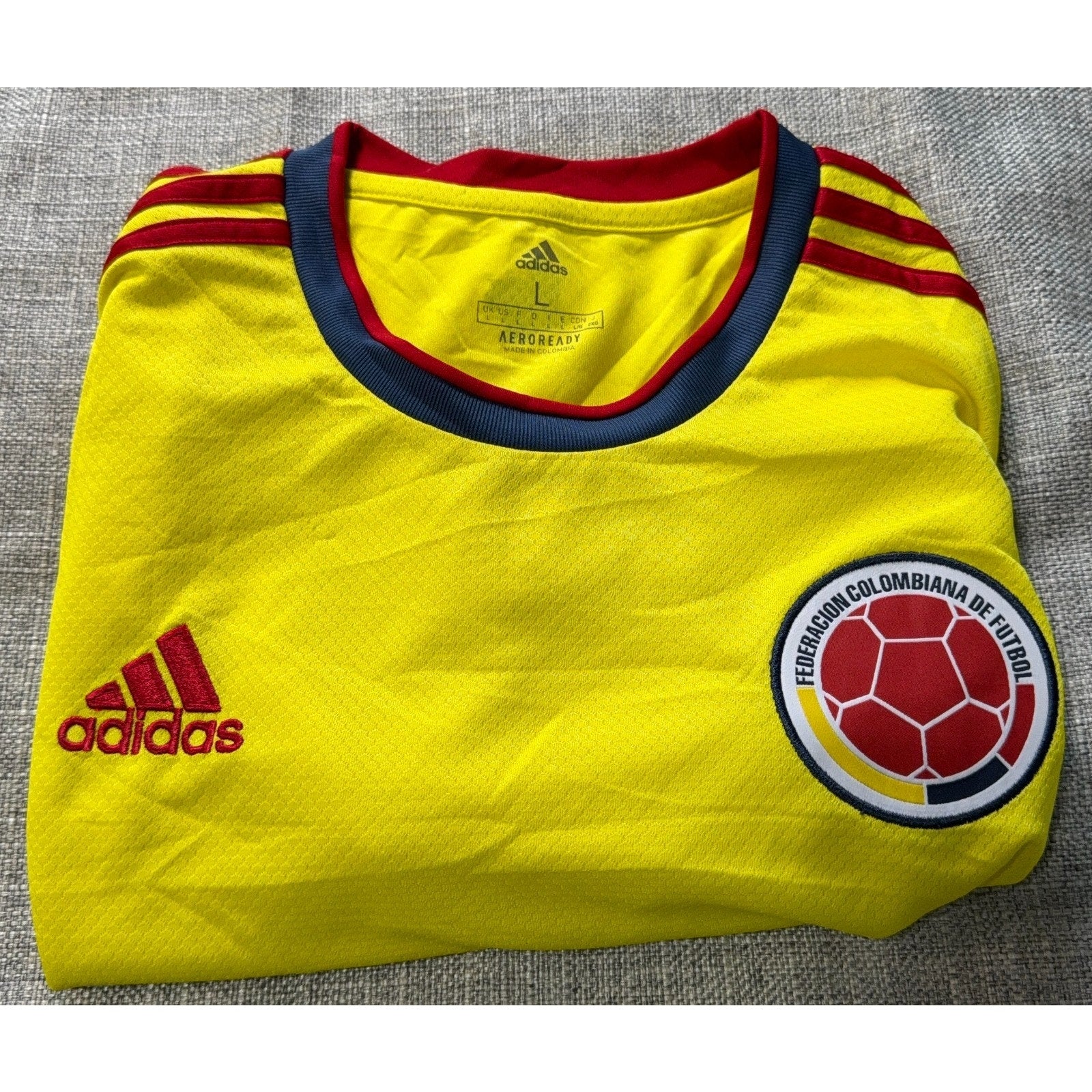 Adidas Colombia 2020/21 Home Long Sleeve Soccer Jersey Mens L GL5718