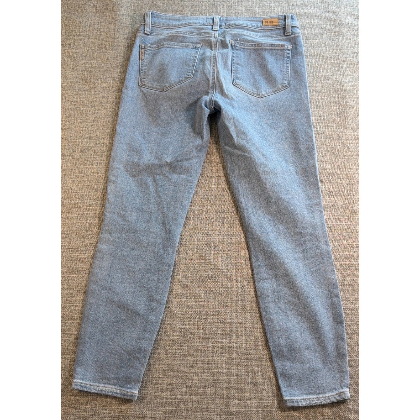PAIGE Verdugo Crop Jeans Womens 28 Light Wash Skinny Stretch Denim Blue 25 Insea