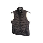 Indigo Saints Puffer Vest Womens M Black White Trim Full Zip Quilted