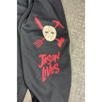 Friday the 13th Jason Voorhees Hockey Jersey Shirt Mens L Black Red Horror