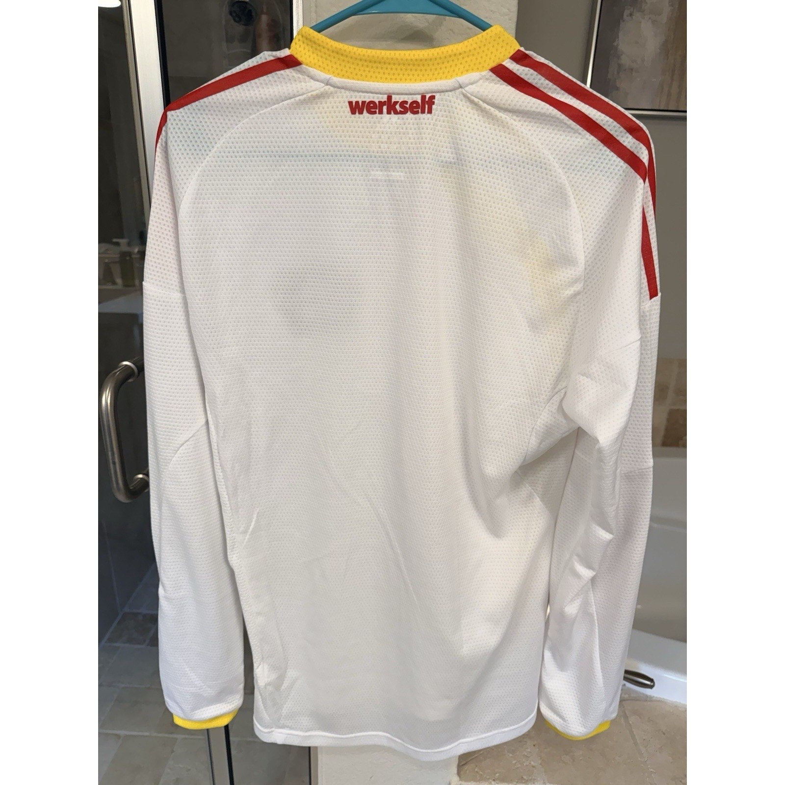 Bayer Leverkusen Adidas Long Sleeve Jersey Men Medium Clima365 Formotion White