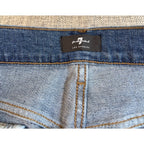 7 For All Mankind Denim Shorts Mens 33 NWT Raw Hem Cutoff Stretch Blue Jeans
