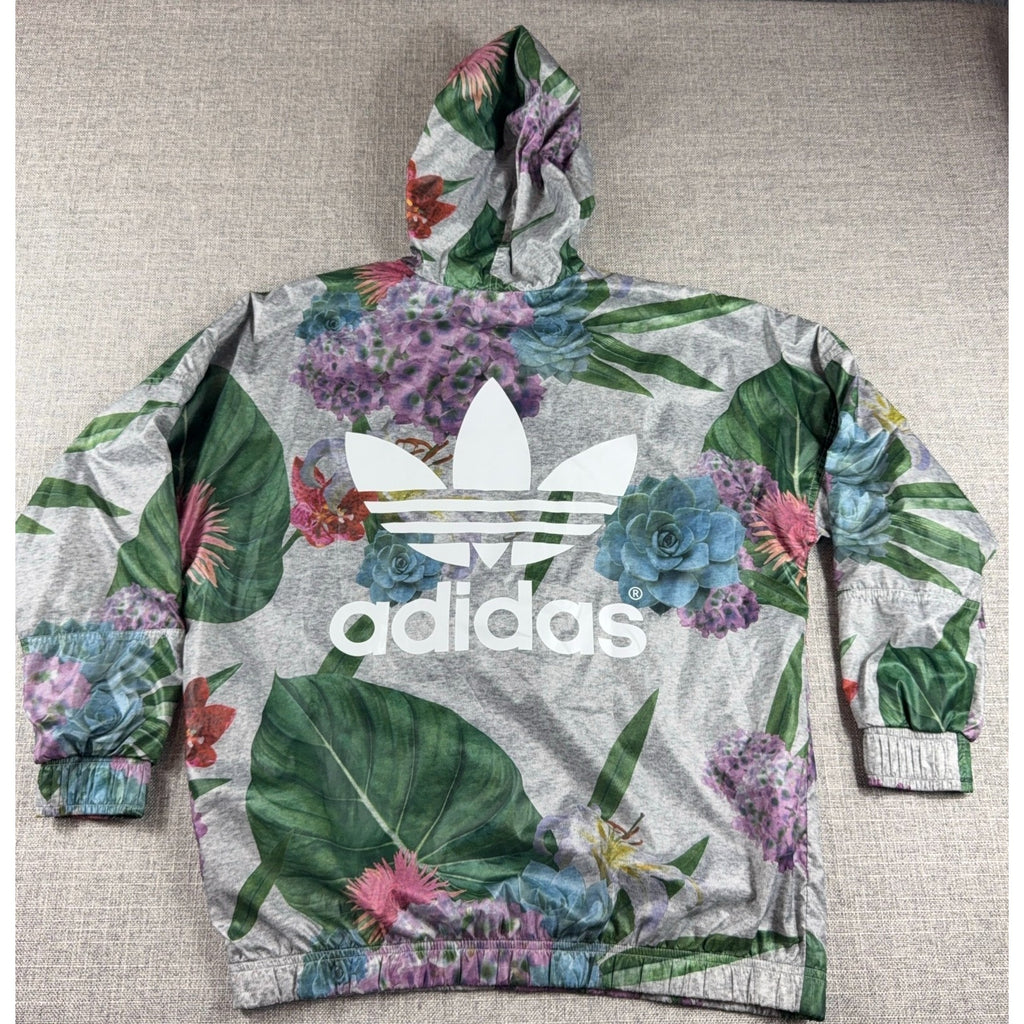 adidas Originals AJ8875 Floral Windbreaker Women S Trefoil Half Zip Anorak 2015