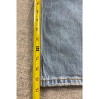 RSQ Low Rise Ultra Baggy Jeans Womens 29 Custom Rose Embroidered Light Wash