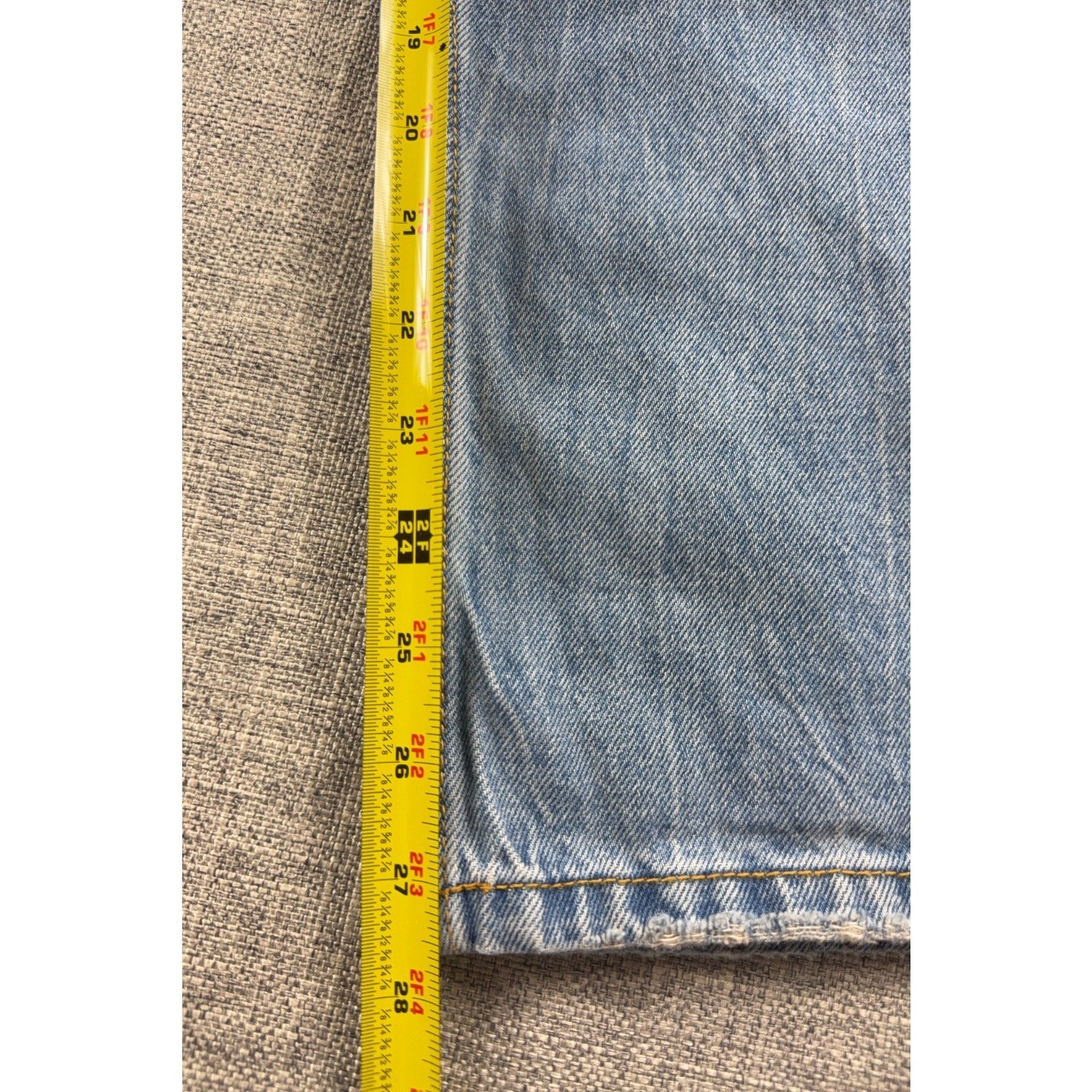 RSQ Low Rise Ultra Baggy Jeans Womens 29 Custom Rose Embroidered Light Wash