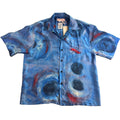 Marni Buchi Blu Habotai Silk Bowling Shirt Men’s 50 Blue NWT Made Italy