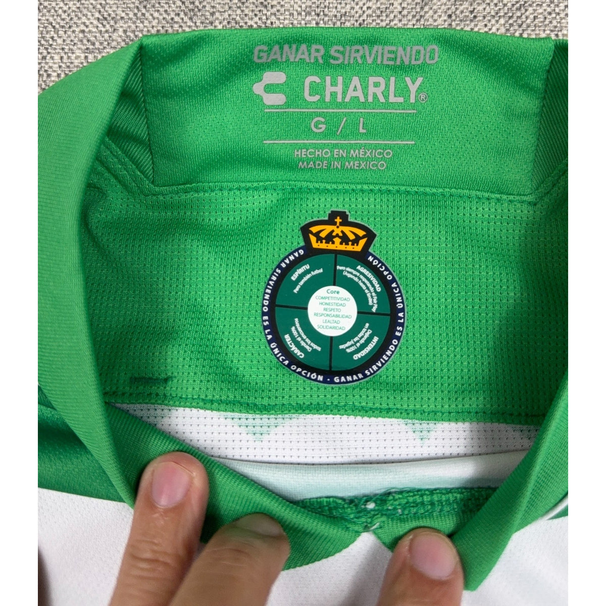 Charly Santos Laguna 2023/24 Home Jersey Men's L Green White Liga MX