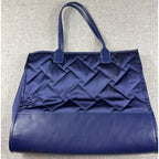 Kurt Geiger London Navy Recycled Square Shopper Tote Quilted Eagle Bag