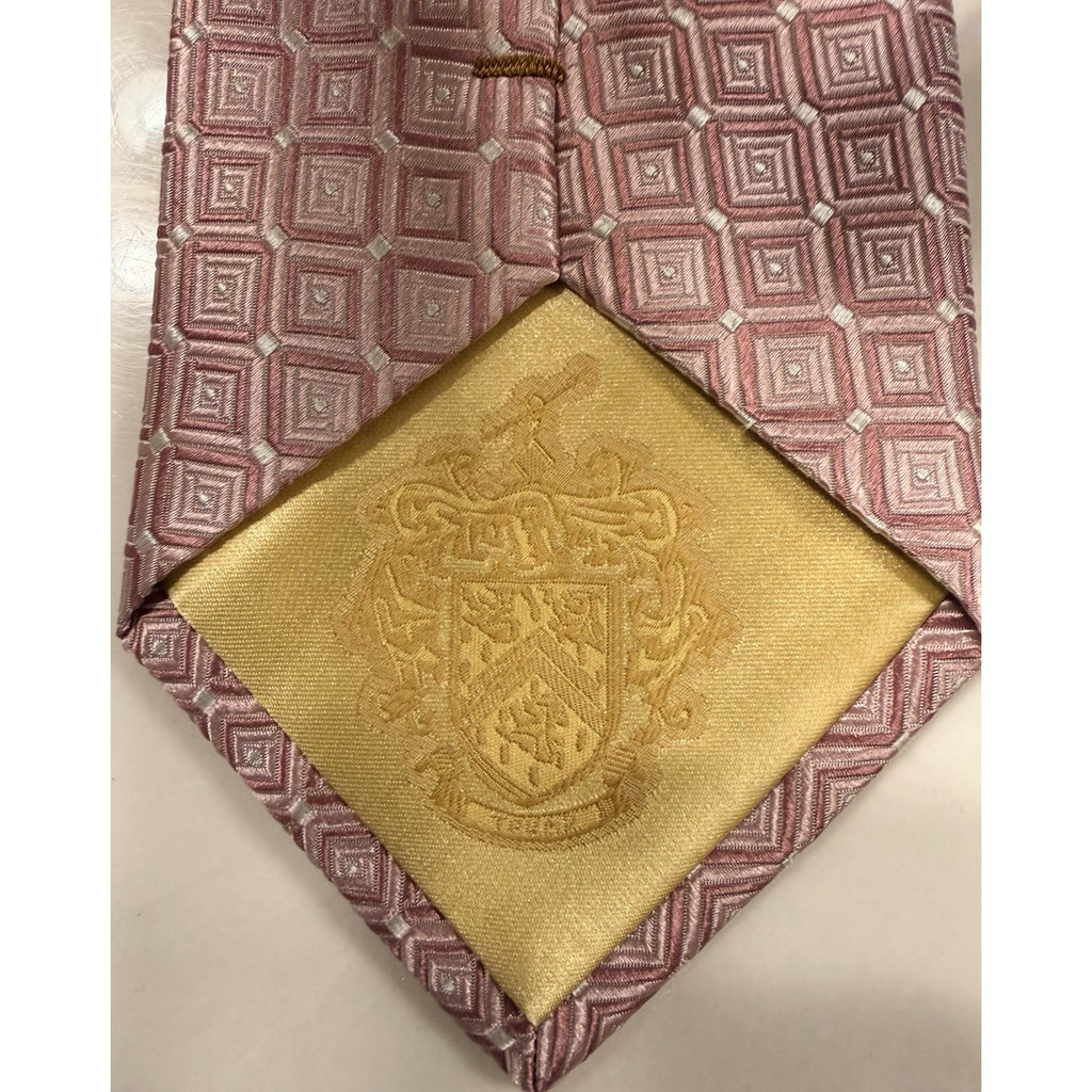 Donald J. Trump Signature Collection Pink Geometric Silk Tie Luxury Power Tie