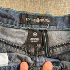 ENYCE Jeans Mens 40 Baggy Wide Leg Dark Wash Y2K Hip Hop Streetwear Denim