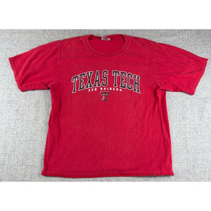Texas Tech Red Raiders Soffe 2000s T Shirt Mens M Red NCAA Distressed Y2K