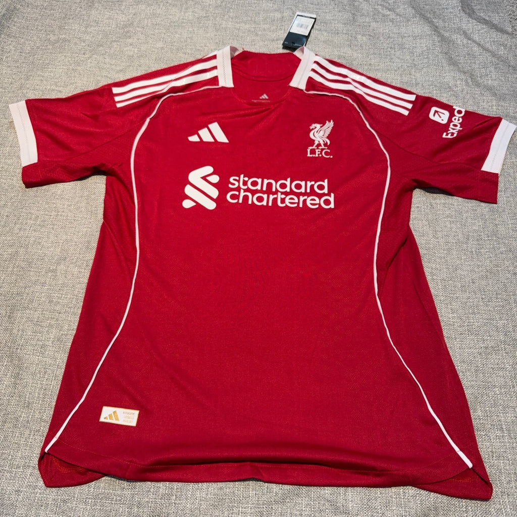 Liverpool FC 25/26 Home Jersey Mens XL Adidas Red Soccer Shirt NWT LFC EPL
