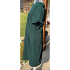 Calvin Klein Dress Womens 14 Green Tulip Sleeve Sheath Career Cocktail Midi