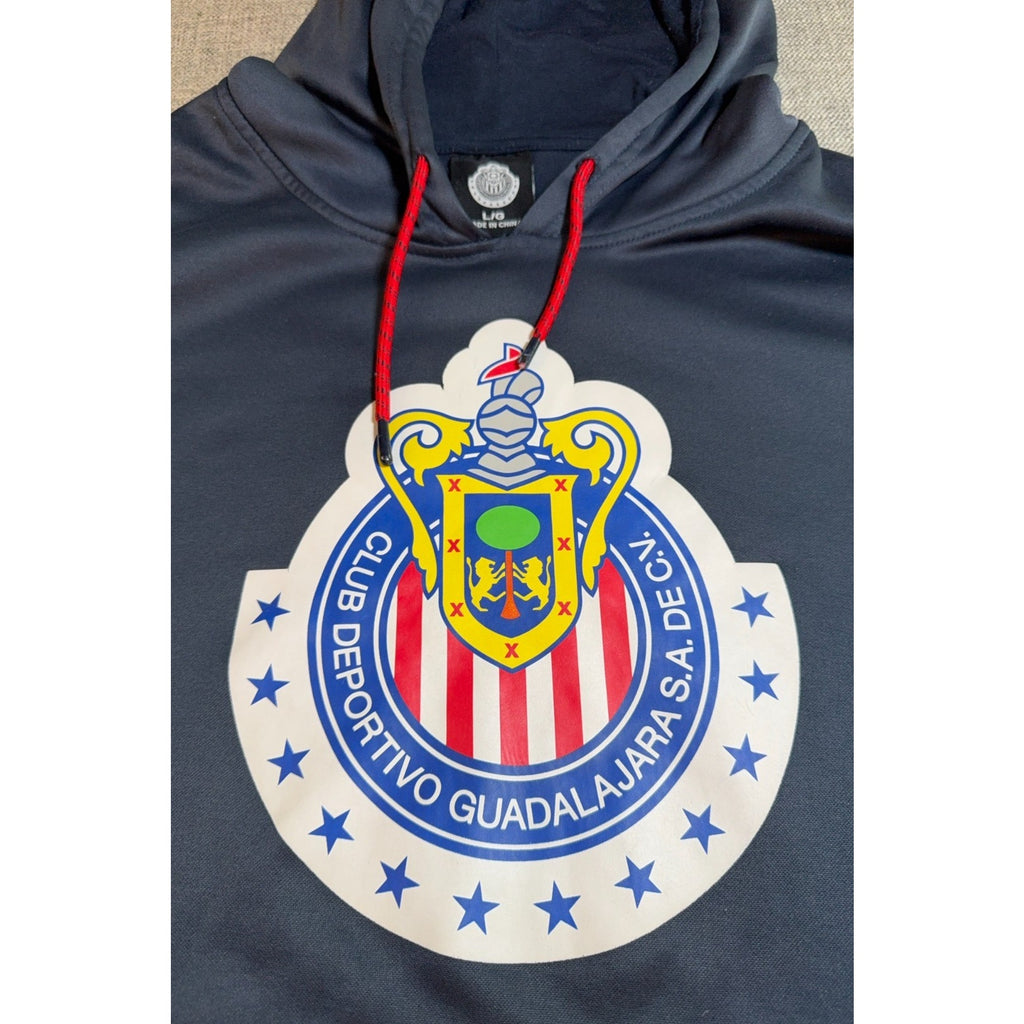CD Guadalajara Chivas Rayadas Hoodie L Gray Soccer Club Pullover Flawed