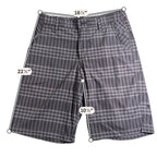 Lululemon Men’s Shorts 32 Gray Plaid Golf Athletic Stretch Nylon 10.5” Inseam