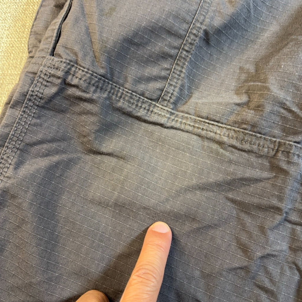 Carhartt Cargo Pants Mens 38x30 Gray Relaxed Fit Ripstop Work Utility Stained