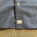 Vineyard Vines Slim Fit Murray Shirt Mens M Blue Fishbone Print Cotton Button
